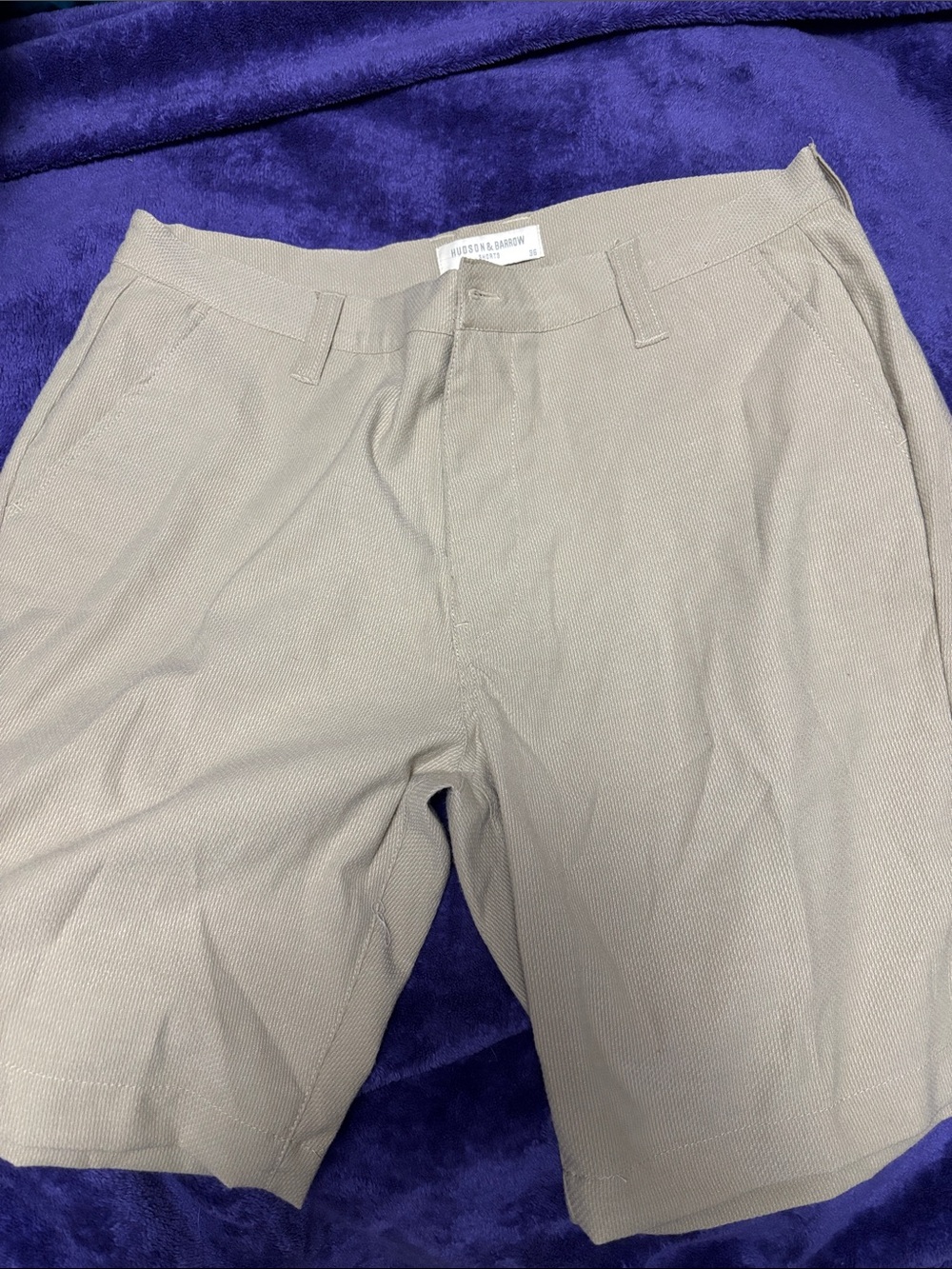 Hudson & Bannon Men's Flat Front Dress Shorts in Khaki